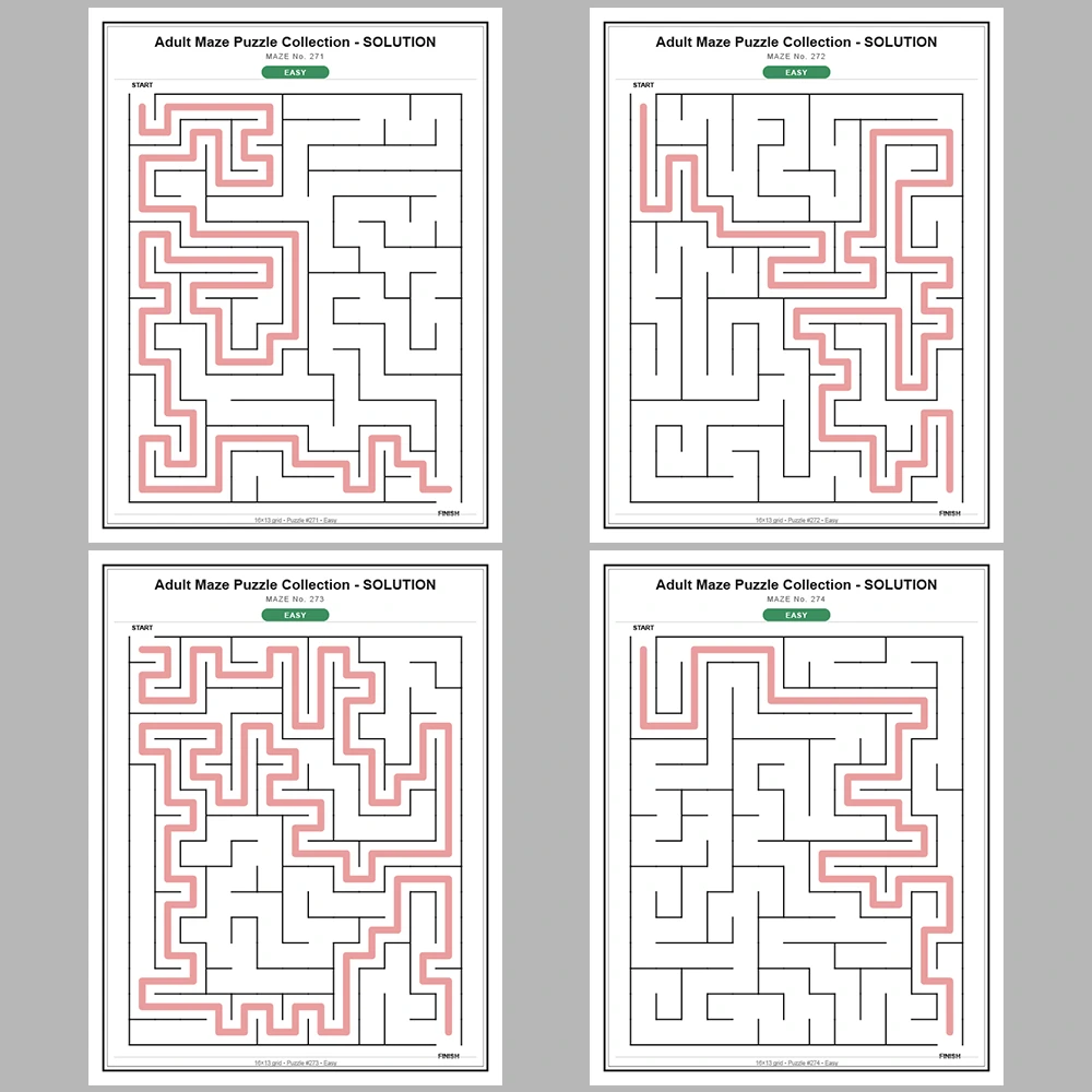 Maze Puzzle Easy 50 Pages of Puzzles – Vol. 6