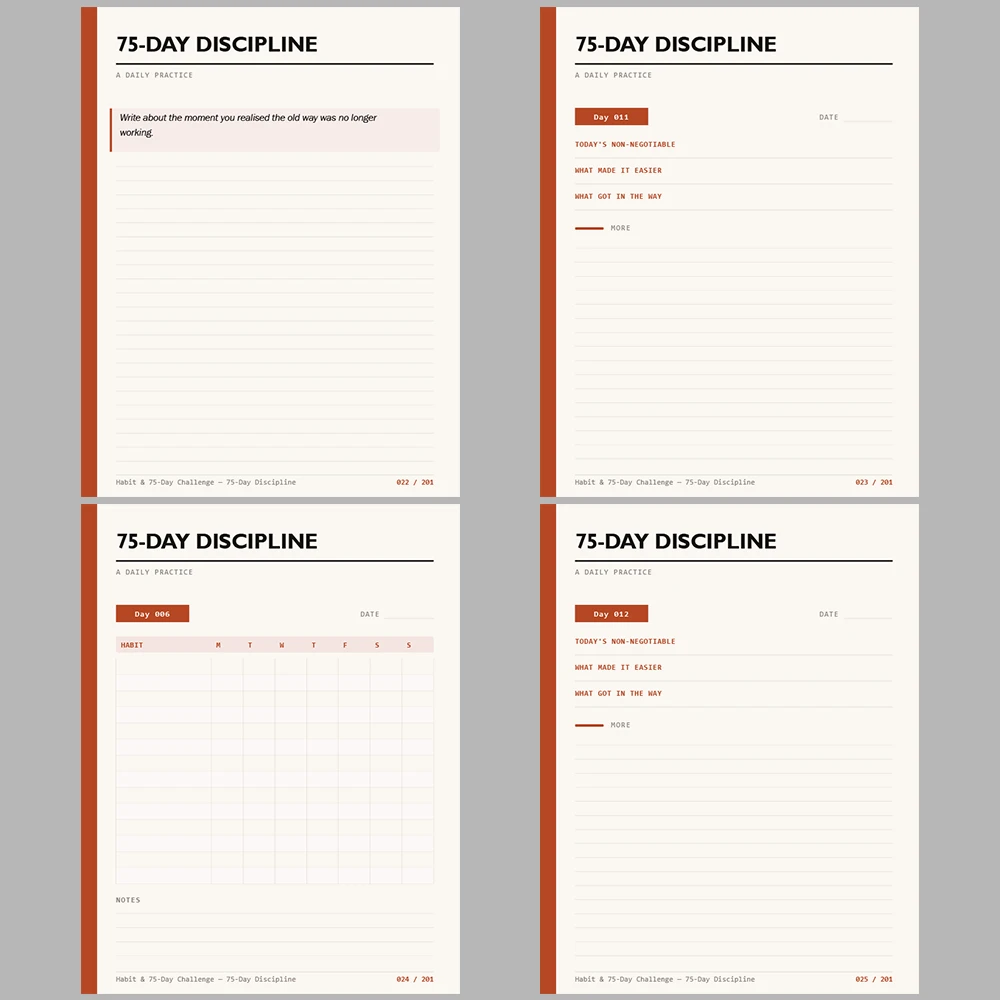 Habit & 75 Day Challenge