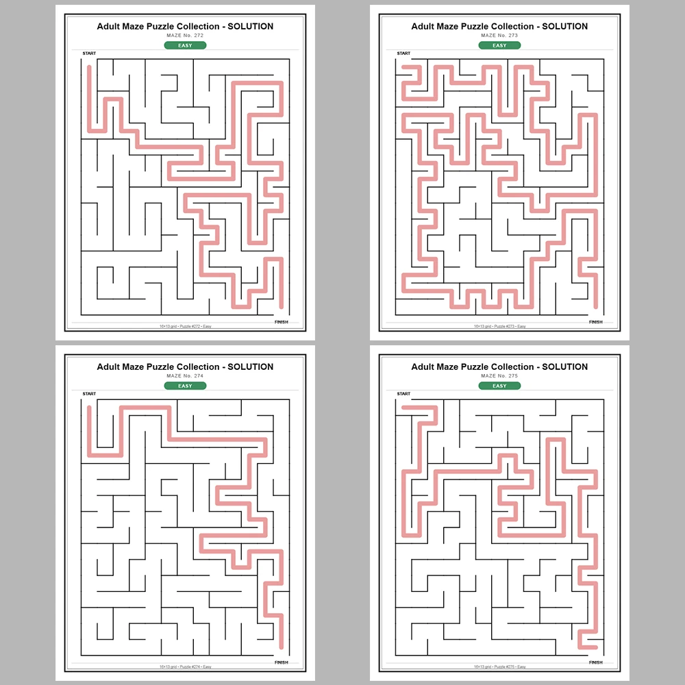 Maze Puzzle Easy 250 Pages of Puzzles – Vol. 2
