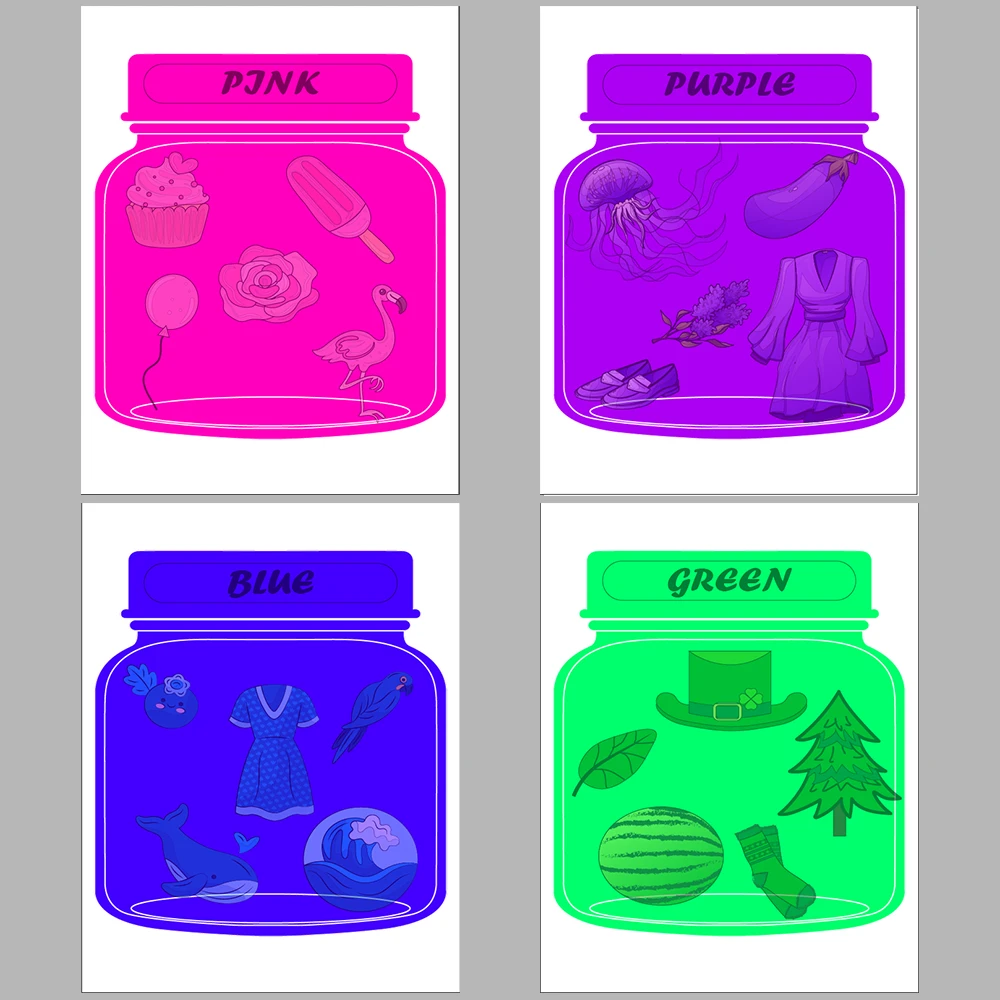 I Am Filling the Jars with the Appropriate Colors