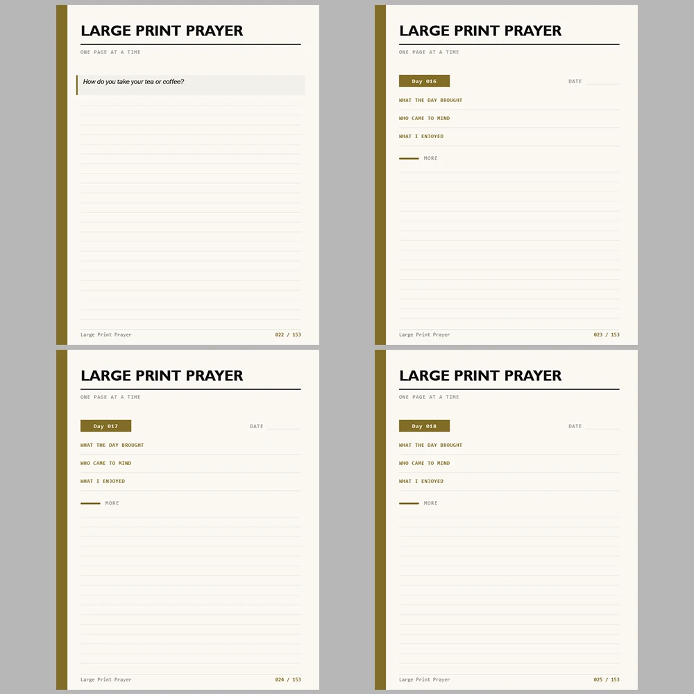 Large Print Prayer