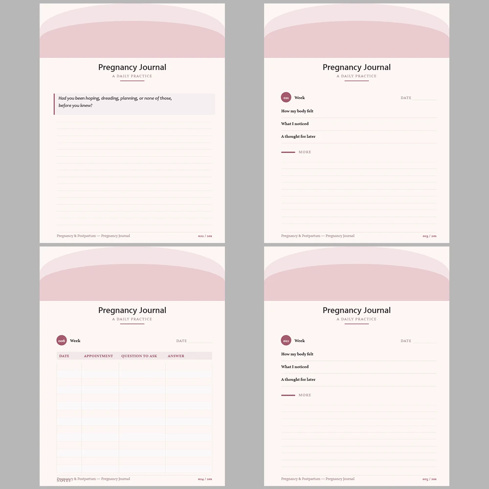 Pregnancy & Postpartum Pregnancy Journal
