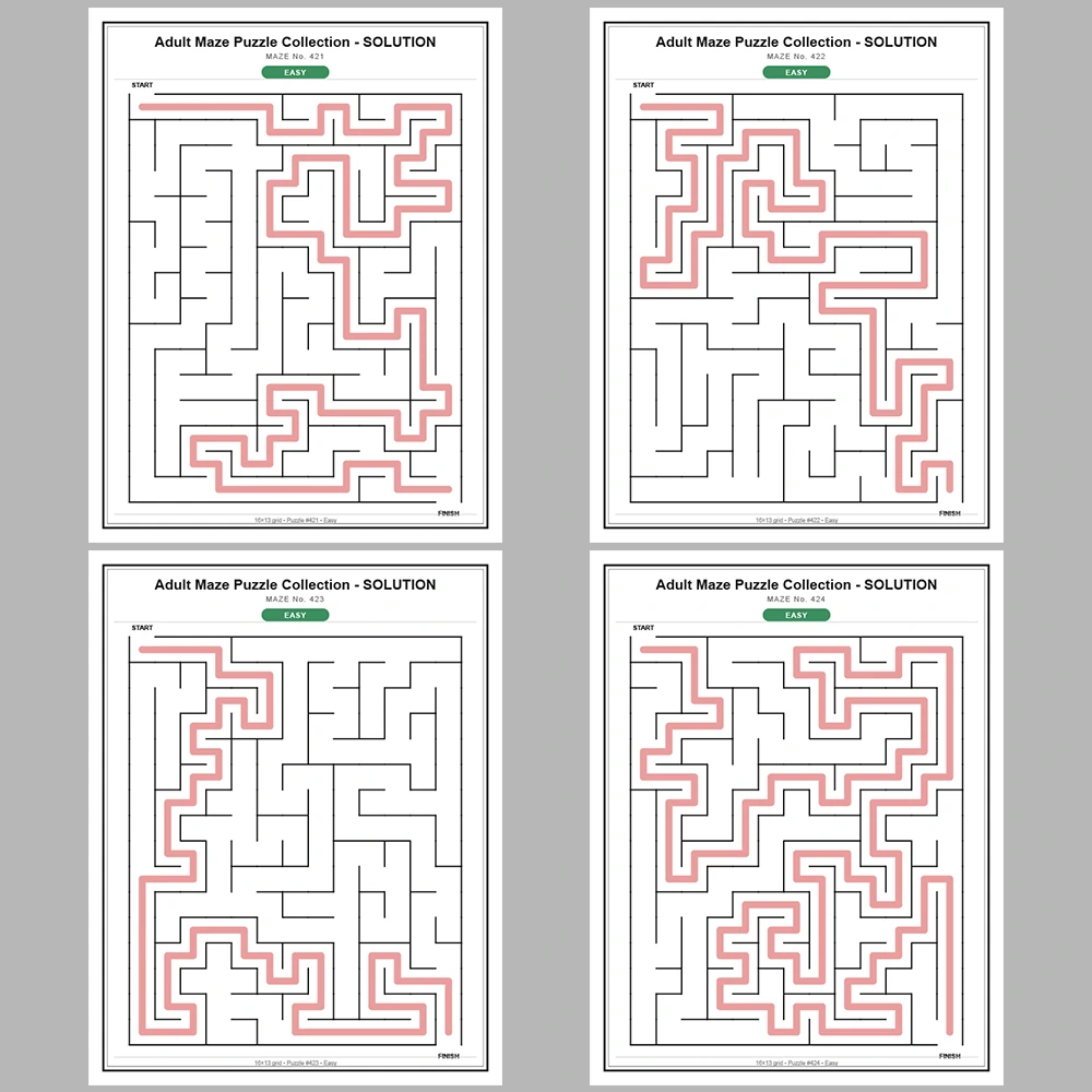 Maze Puzzle Easy 50 Pages of Puzzles – Vol. 9