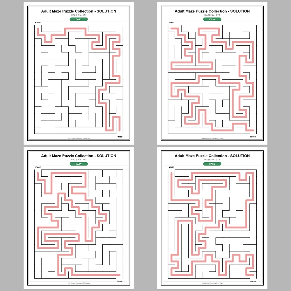 Maze Puzzle Easy 50 Pages of Puzzles – Vol. 8