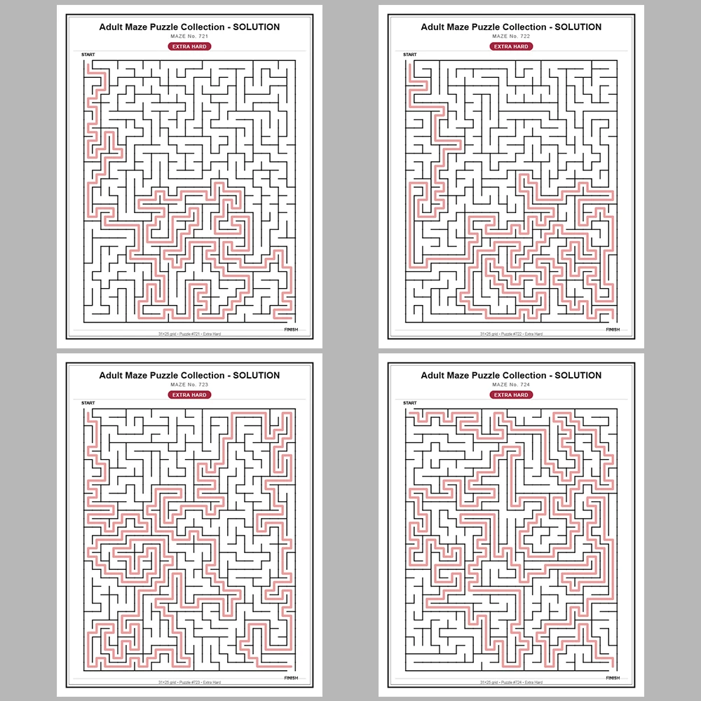 Maze Puzzle Extra Hard 50 Pages of Puzzles – Vol. 15