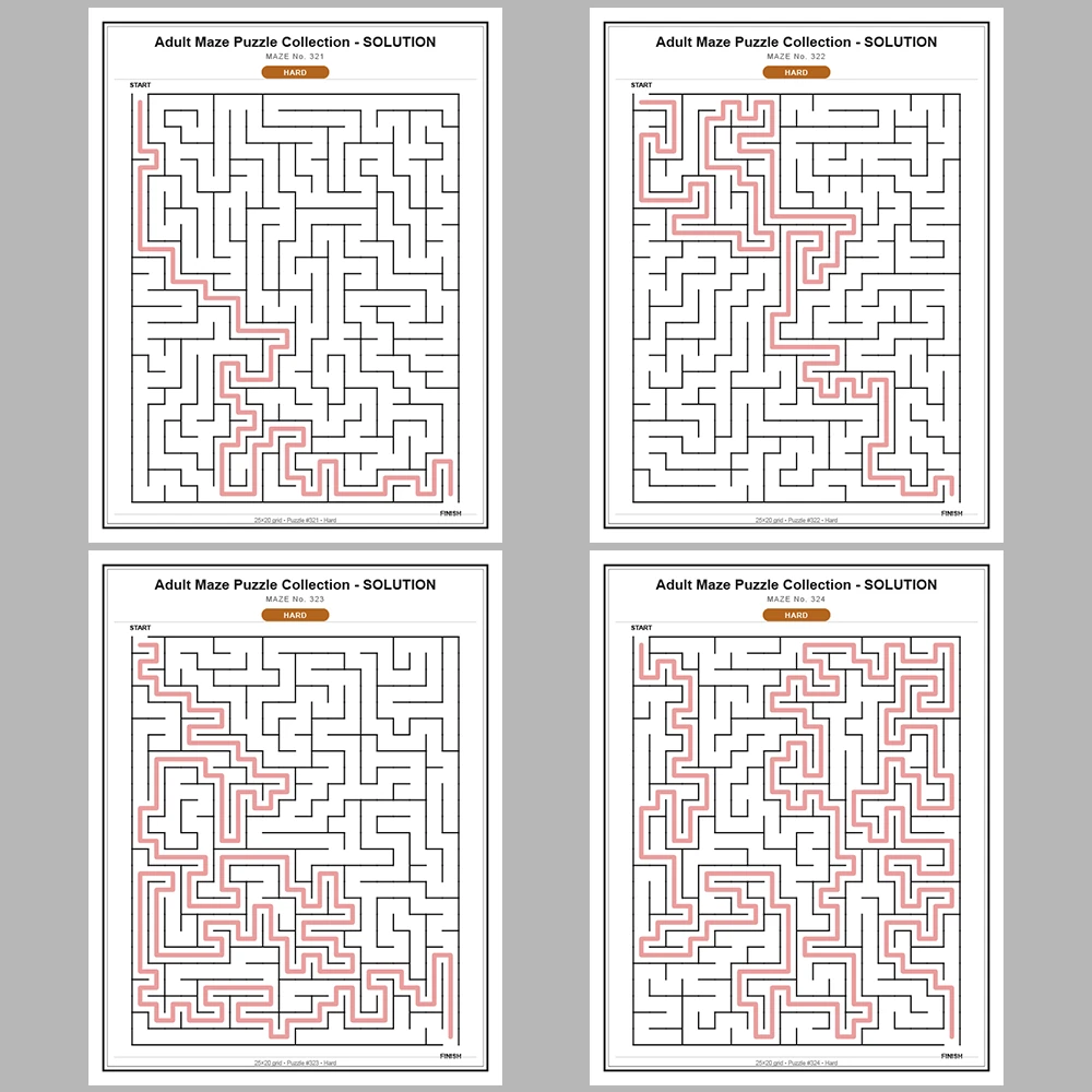 Maze Puzzle Hard 50 Pages of Puzzles – Vol. 7