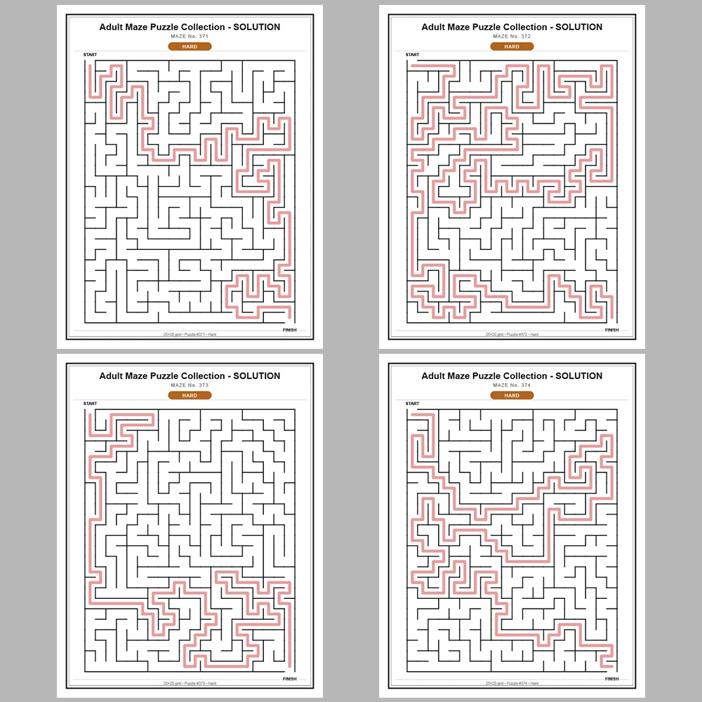Maze Puzzle Hard 50 Pages of Puzzles – Vol. 8