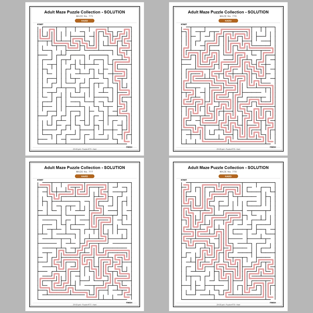 Maze Puzzle Hard 50 Pages of Puzzles – Vol. 16