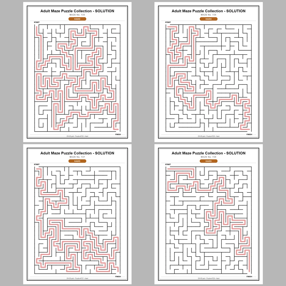 Maze Puzzle Hard 50 Pages of Puzzles – Vol. 15