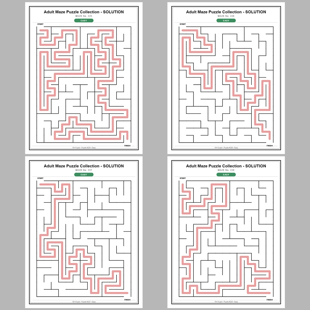 Maze Puzzle Easy 50 Pages of Puzzles – Vol. 5