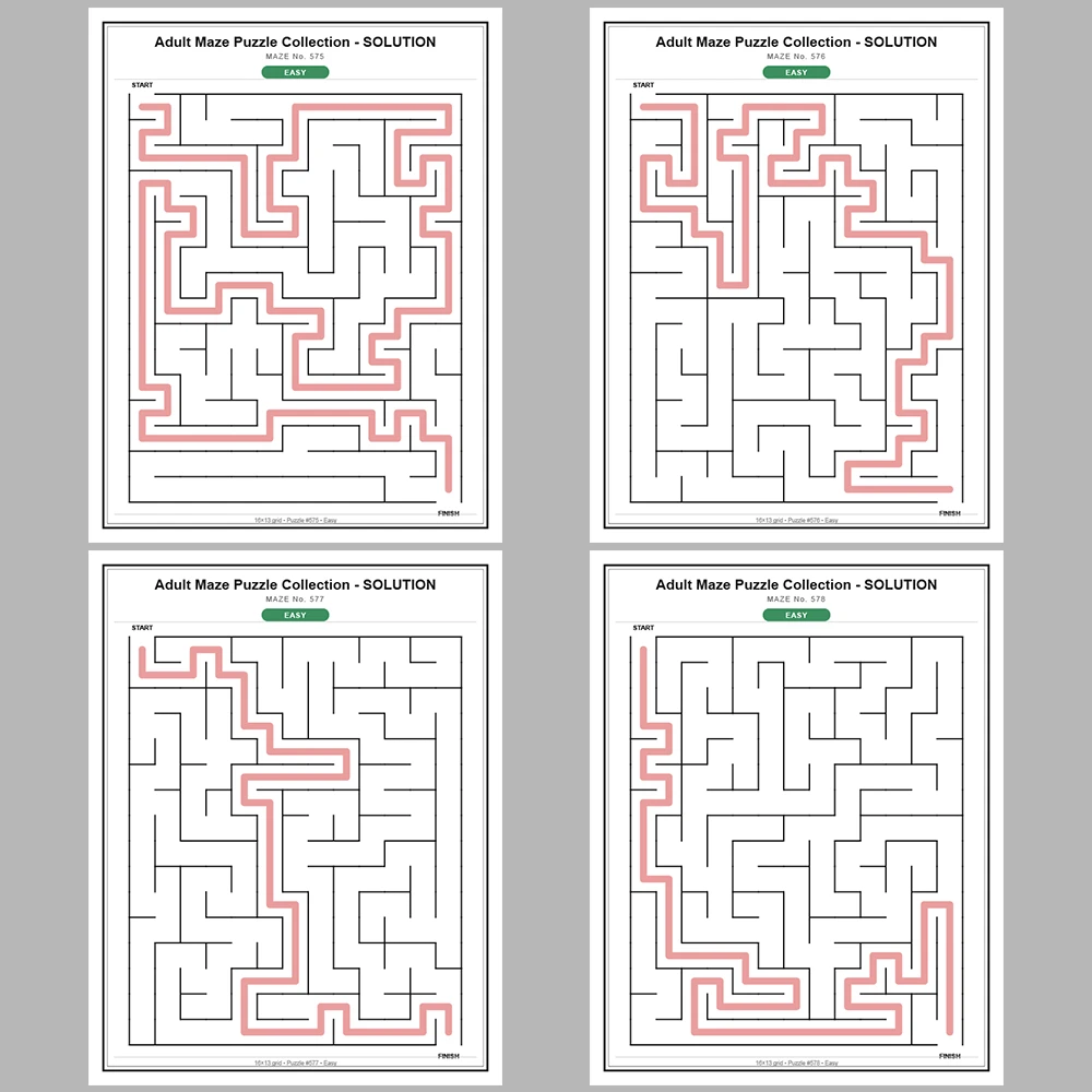 Maze Puzzle Easy 50 Pages of Puzzles – Vol. 12