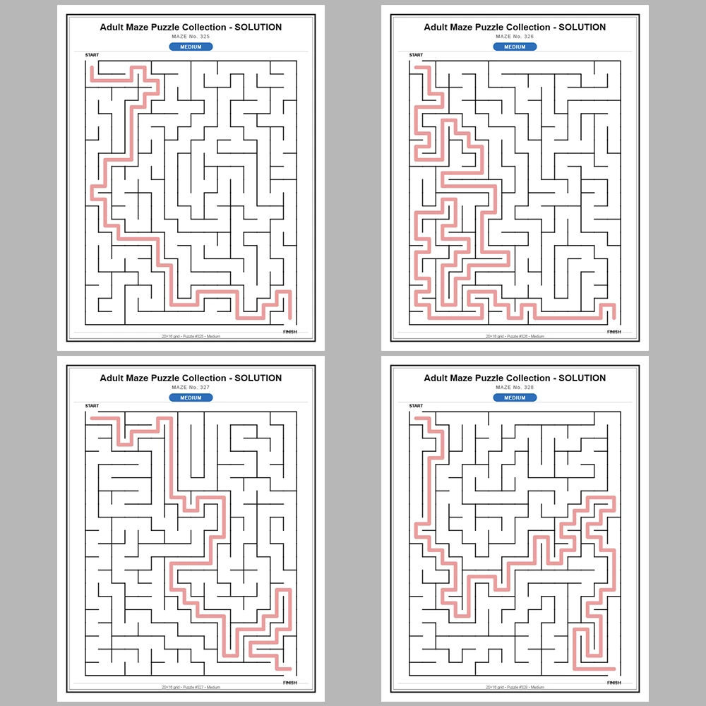 Maze Puzzle Medium 50 Pages of Puzzles – Vol. 7