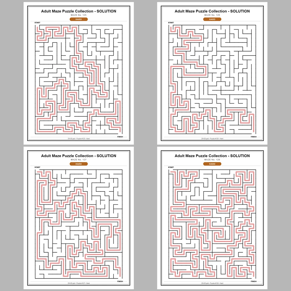 Maze Puzzle Hard 50 Pages of Puzzles – Vol. 3