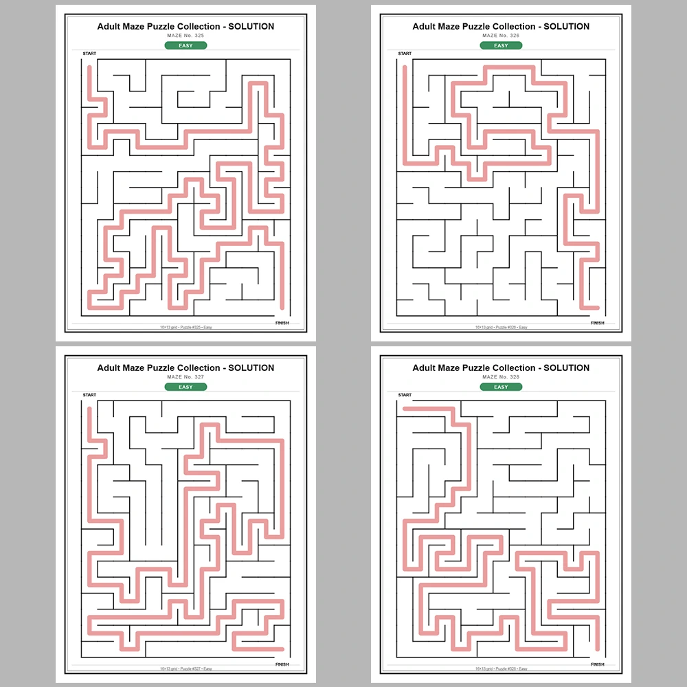Maze Puzzle Easy 50 Pages of Puzzles – Vol. 7