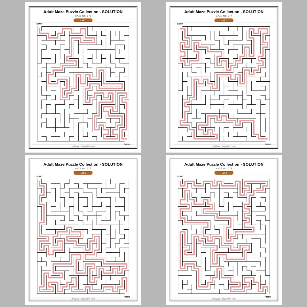 Maze Puzzle Hard 50 Pages of Puzzles – Vol. 2