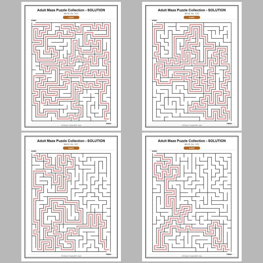 Maze Puzzle Hard 50 Pages of Puzzles – Vol. 11