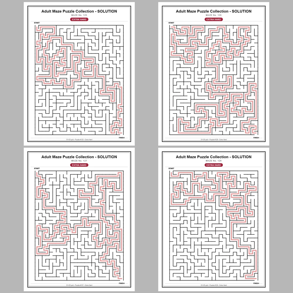 Maze Puzzle Extra Hard 50 Pages of Puzzles – Vol. 3