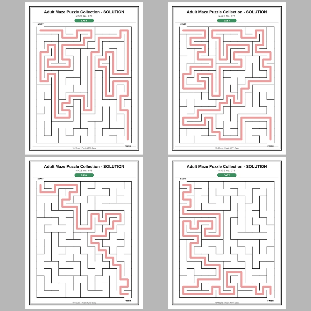 Maze Puzzle Easy 50 Pages of Puzzles – Vol. 2