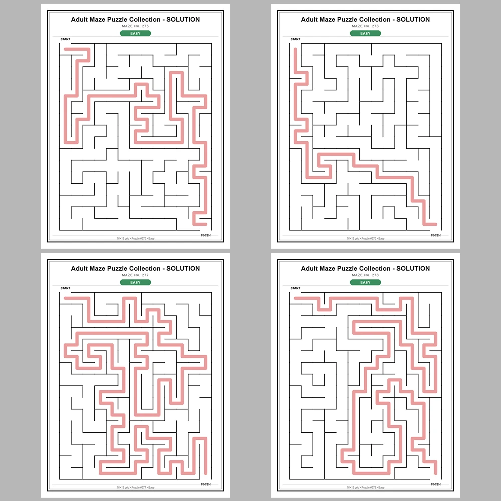 Maze Puzzle Easy 50 Pages of Puzzles – Vol. 6