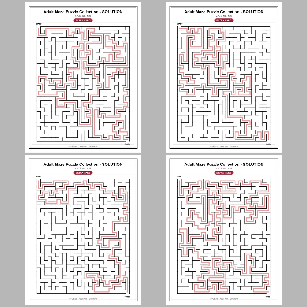 Maze Puzzle Extra Hard 50 Pages of Puzzles – Vol. 9