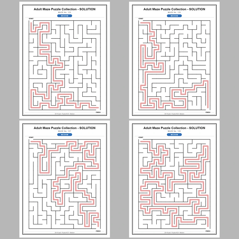 Maze Puzzle Medium 50 Pages of Puzzles – Vol. 3
