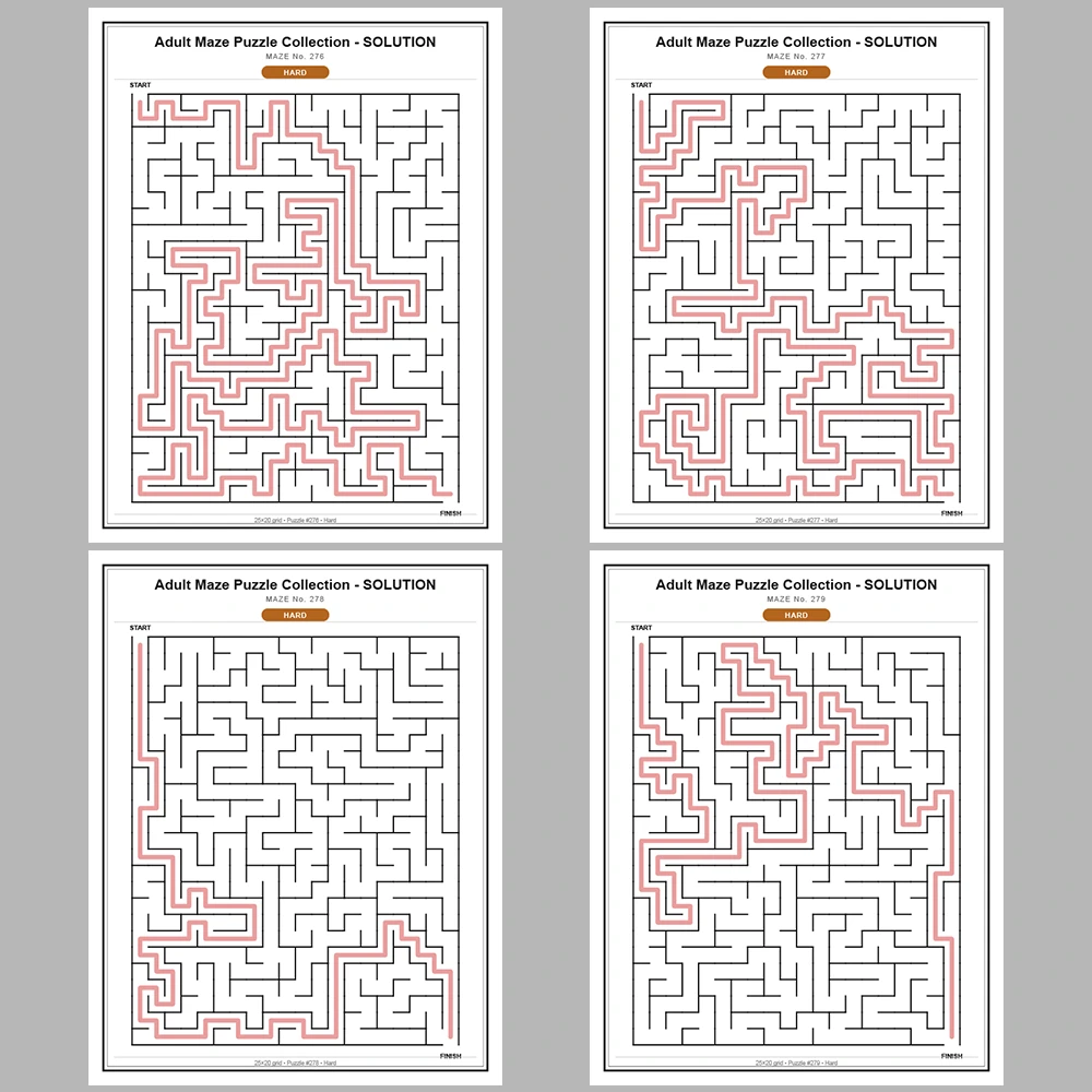 Maze Puzzle Hard 250 Pages of Puzzles – Vol. 2