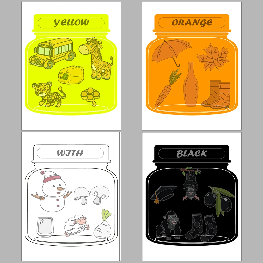 I Am Filling the Jars with the Appropriate Colors