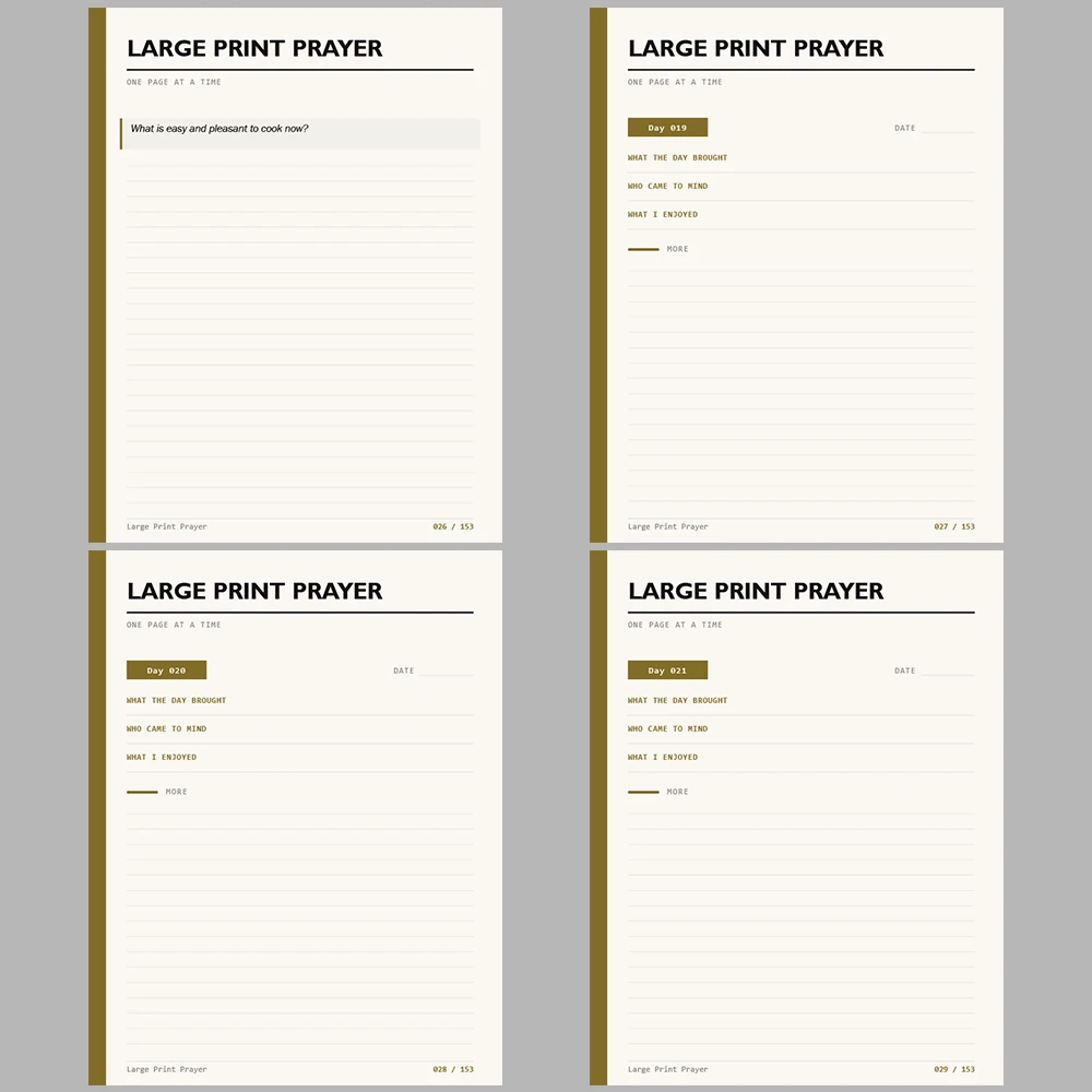 Large Print Prayer