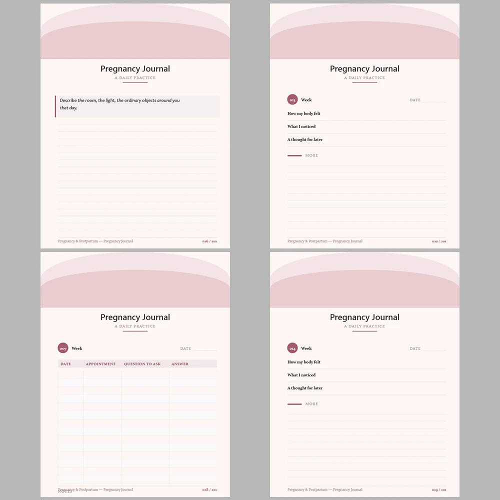 Pregnancy & Postpartum Pregnancy Journal