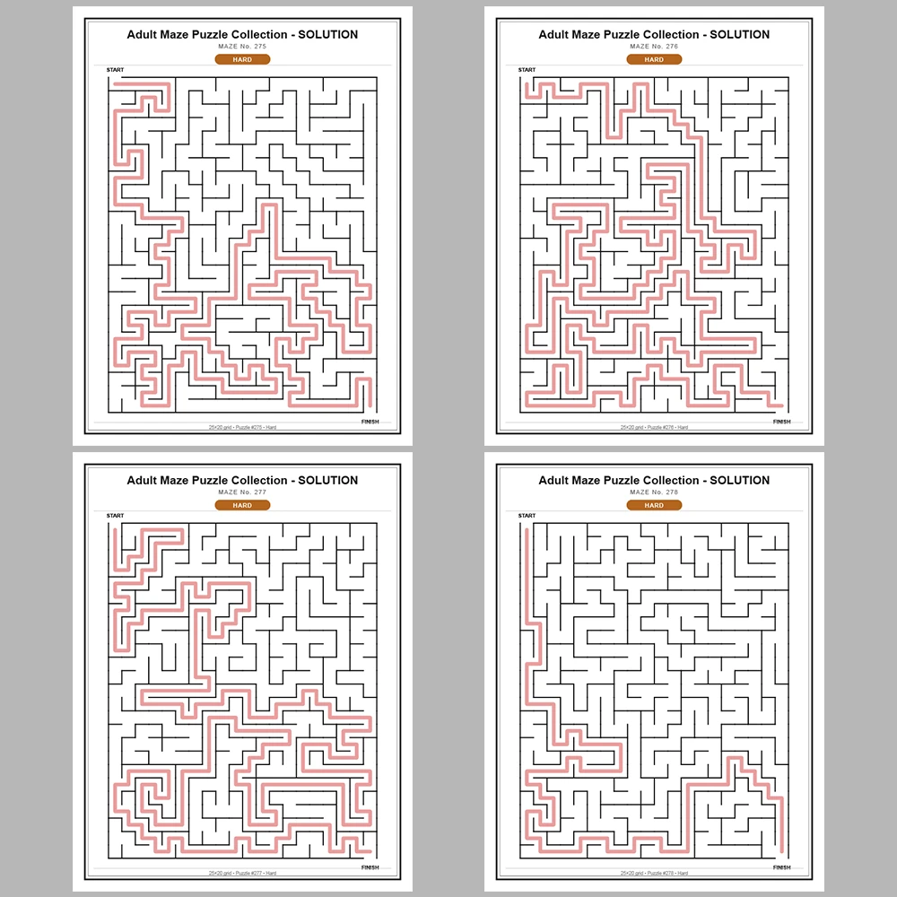Maze Puzzle Hard 50 Pages of Puzzles – Vol. 6