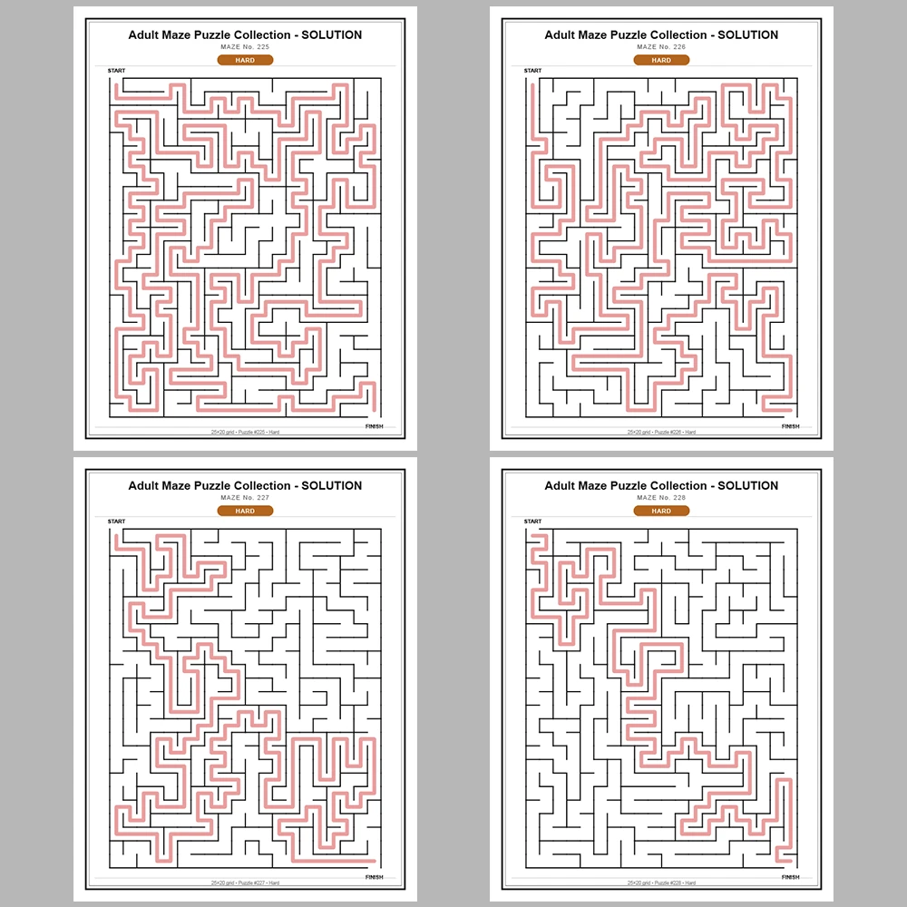 Maze Puzzle Hard 50 Pages of Puzzles – Vol. 5