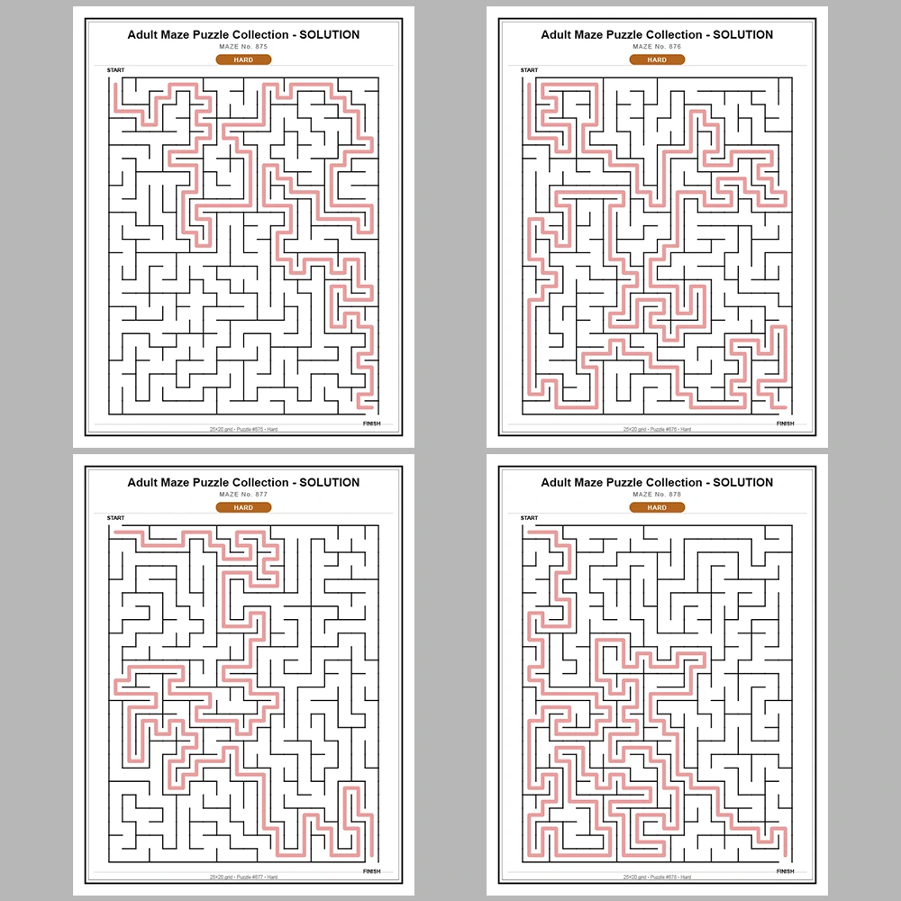 Maze Puzzle Hard 50 Pages of Puzzles – Vol. 18