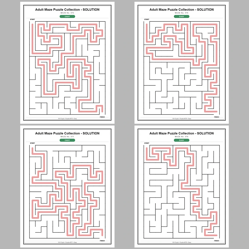 Maze Puzzle Easy 50 Pages of Puzzles – Vol. 8