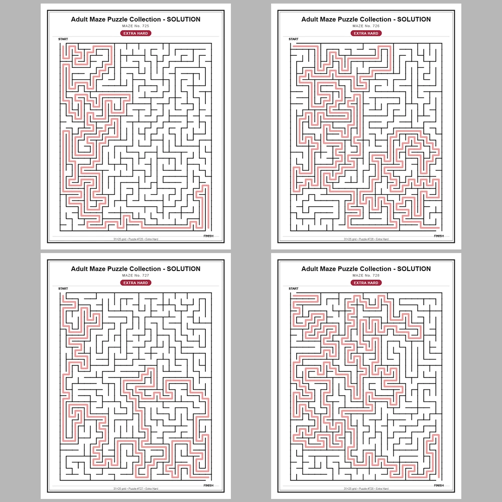 Maze Puzzle Extra Hard 50 Pages of Puzzles – Vol. 15