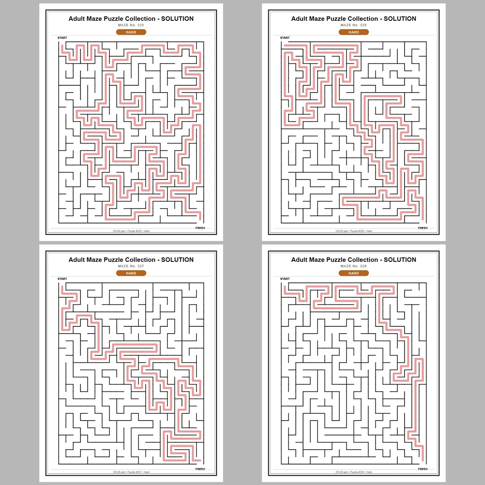 Maze Puzzle Hard 50 Pages of Puzzles – Vol. 7