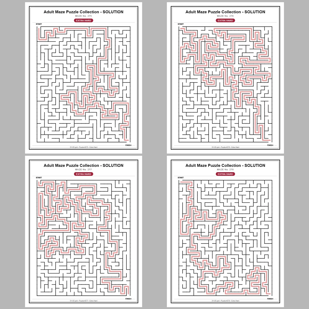 Maze Puzzle Extra Hard 50 Pages of Puzzles – Vol. 6