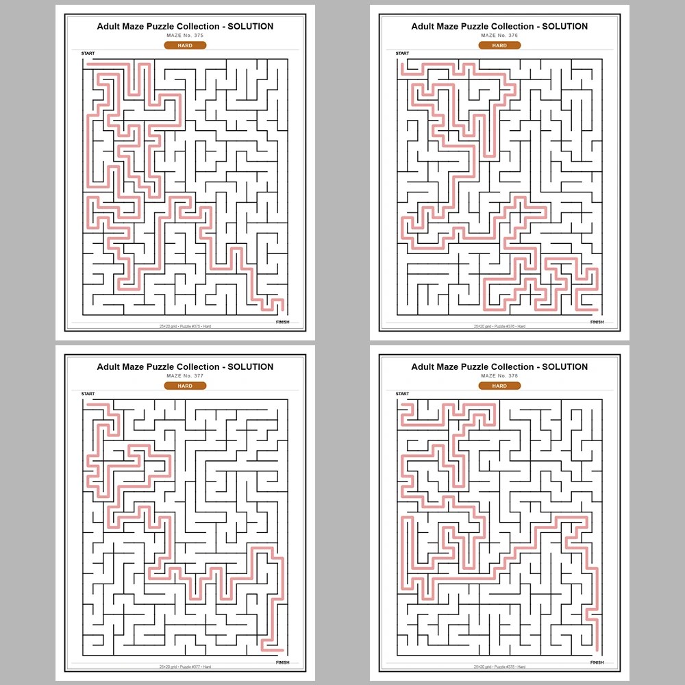Maze Puzzle Hard 50 Pages of Puzzles – Vol. 8