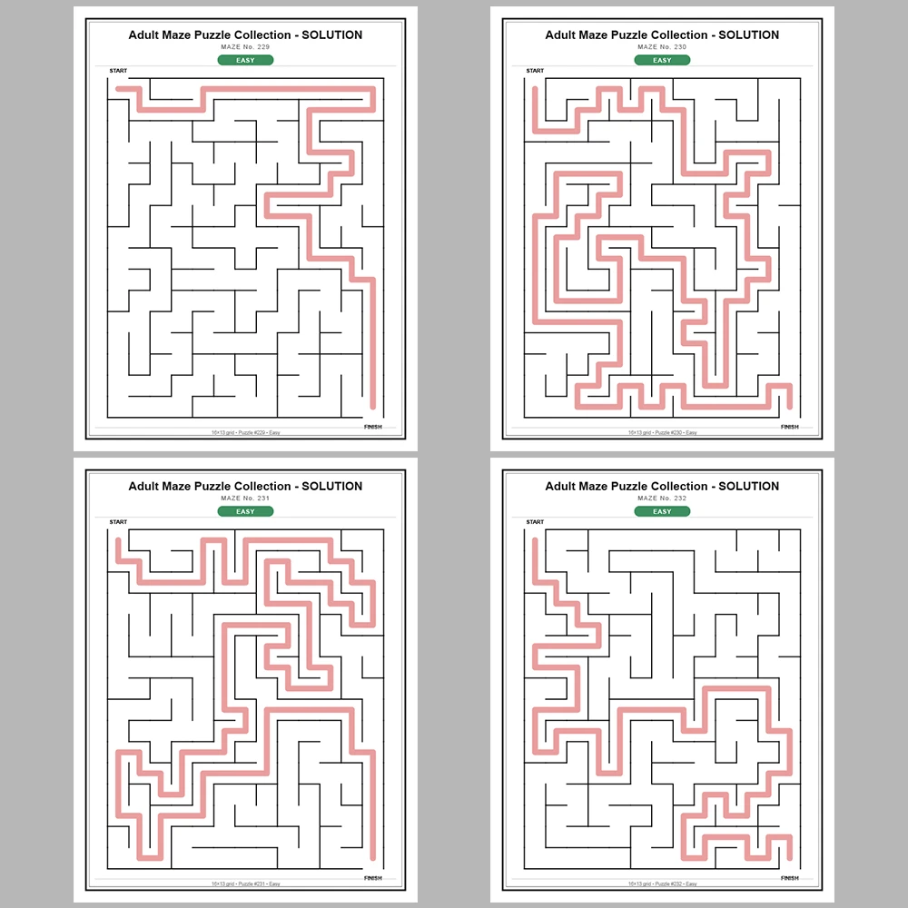 Maze Puzzle Easy 50 Pages of Puzzles – Vol. 5