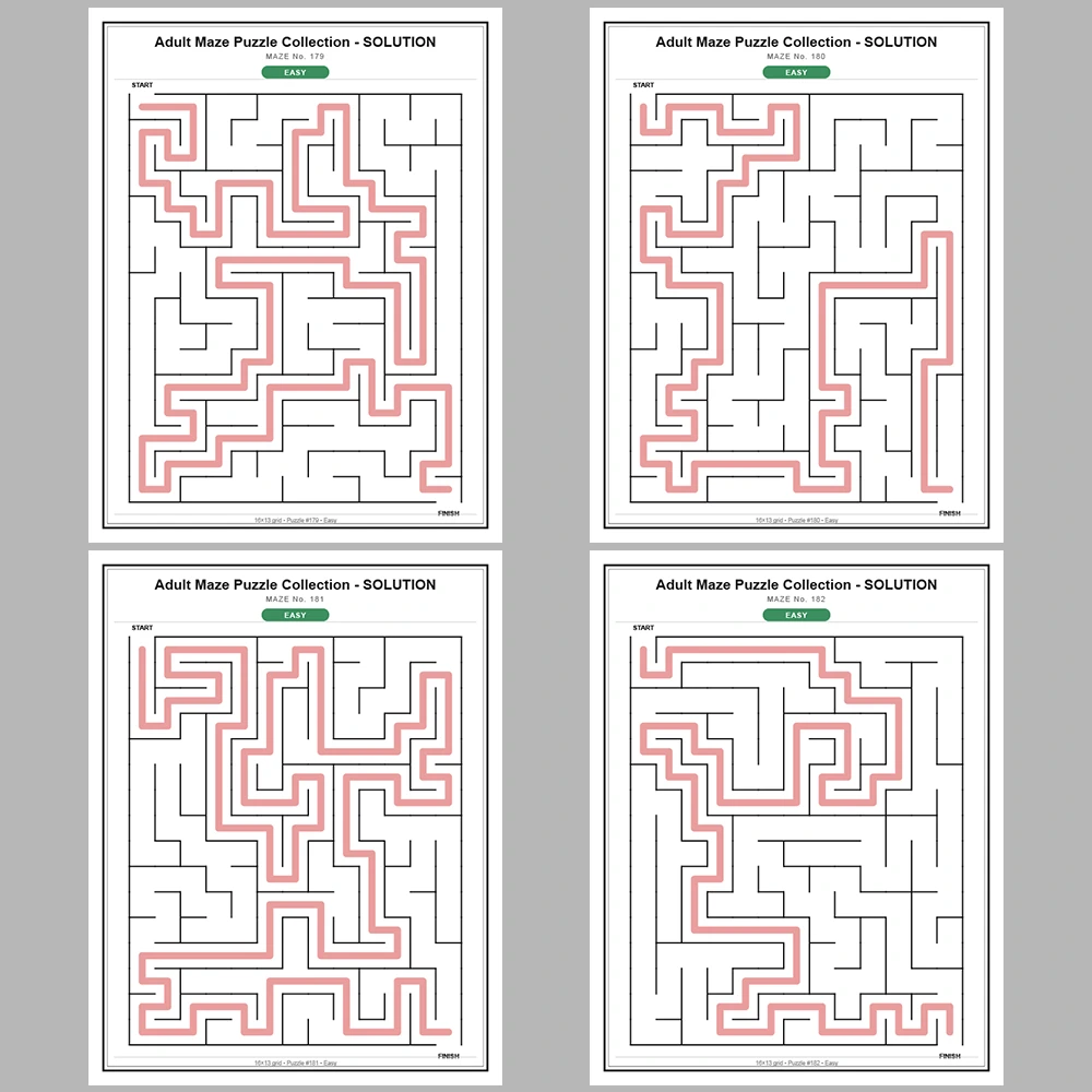 Maze Puzzle Easy 50 Pages of Puzzles – Vol. 4