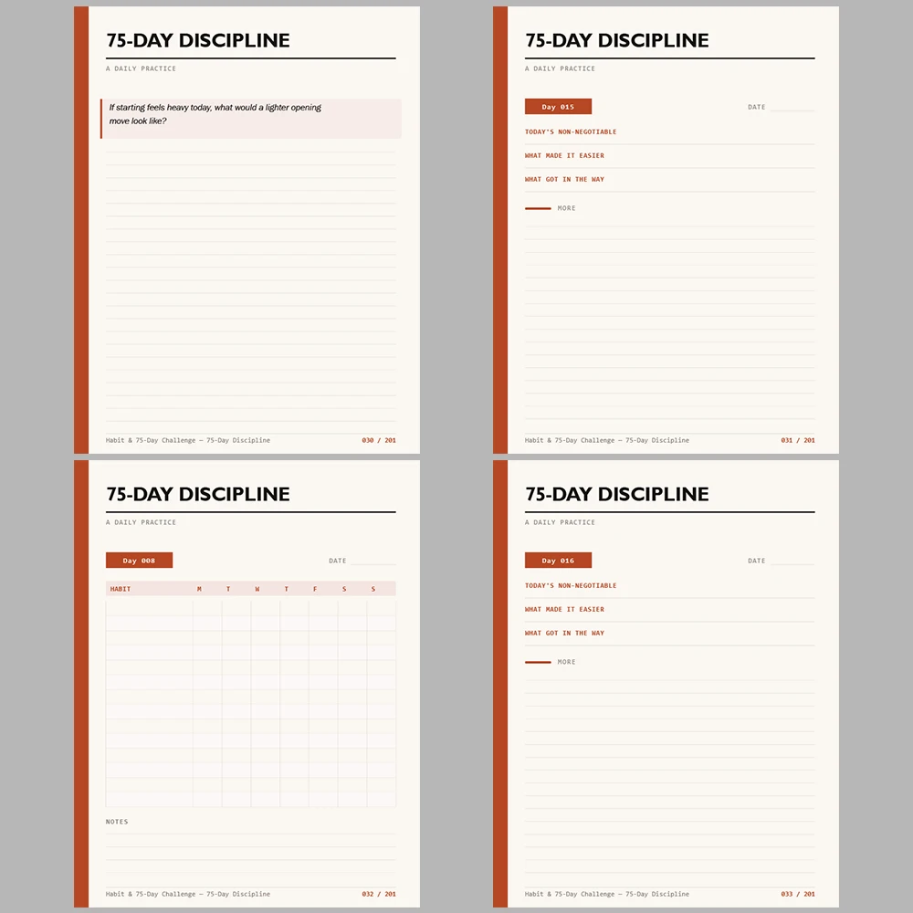 Habit & 75 Day Challenge