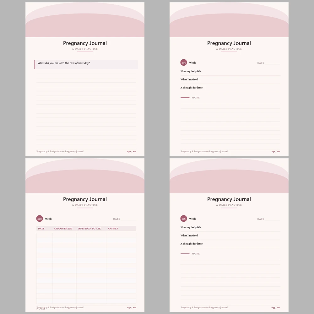 Pregnancy & Postpartum Pregnancy Journal