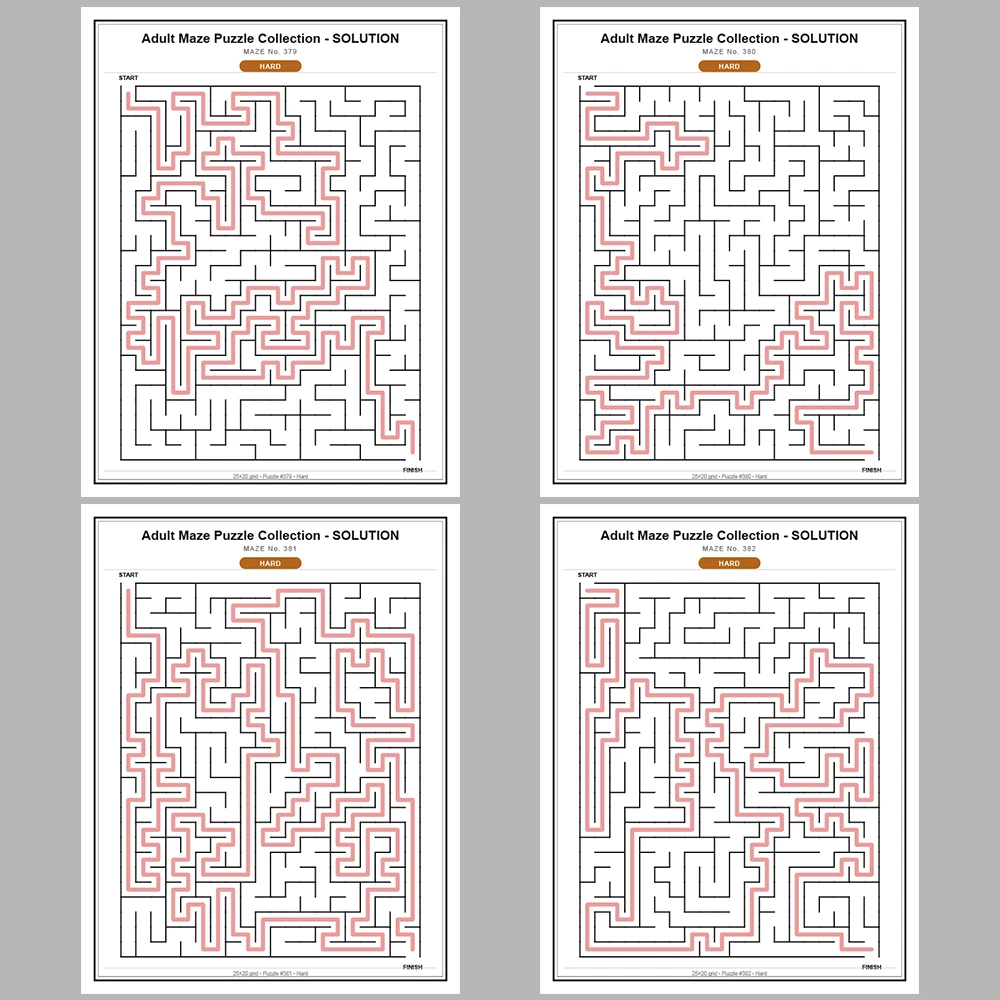 Maze Puzzle Hard 50 Pages of Puzzles – Vol. 8