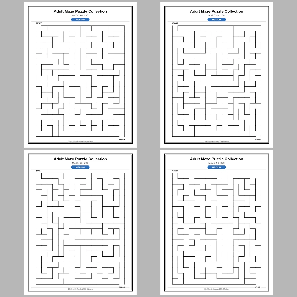 Maze Puzzle Medium 50 Pages of Puzzles – Vol. 5