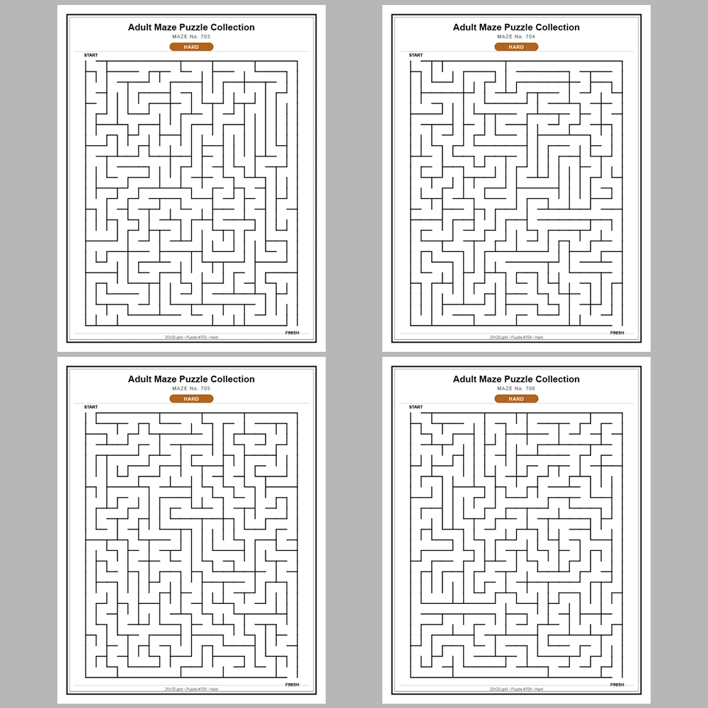 Maze Puzzle Hard 50 Pages of Puzzles – Vol. 15