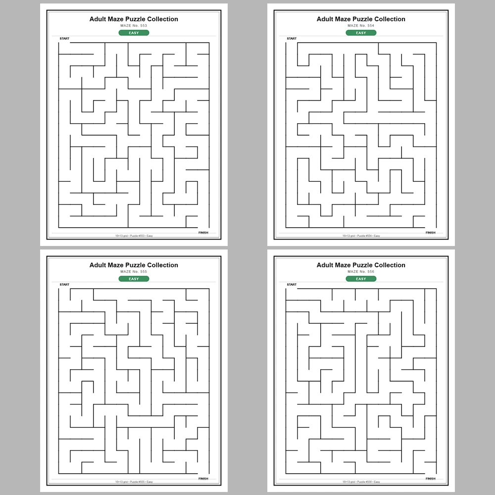 Maze Puzzle Easy 50 Pages of Puzzles – Vol. 12