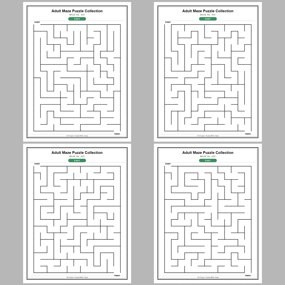 Maze Puzzle Easy 50 Pages of Puzzles – Vol. 10