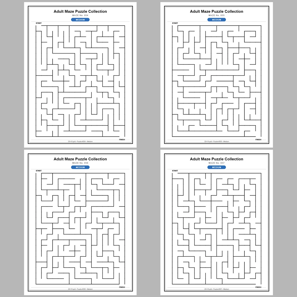 Maze Puzzle Medium 50 Pages of Puzzles – Vol. 2