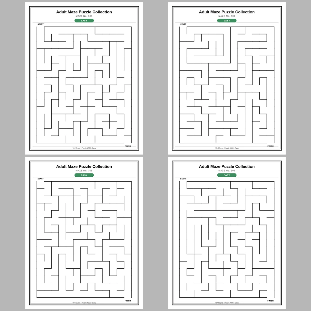 Maze Puzzle Easy 50 Pages of Puzzles – Vol. 7