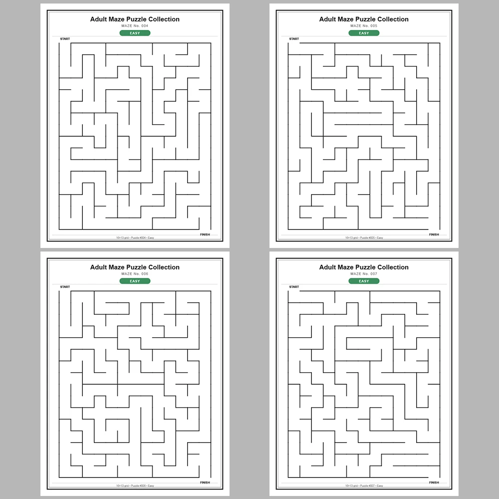 Maze Puzzle Easy 50 Pages of Puzzles – Vol. 3