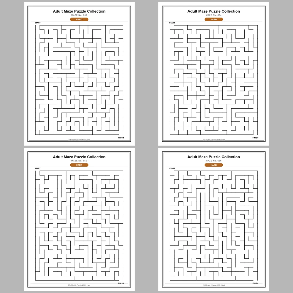 Maze Puzzle Hard 50 Pages of Puzzles – Vol. 14